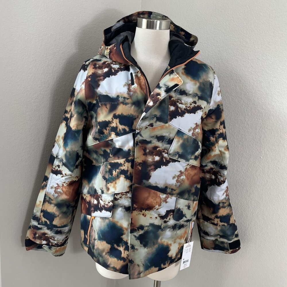 NEW Obermeyer Gage Jacket‎ Teen XL Amber Cloud Waterproof Ski Snowboard Hooded